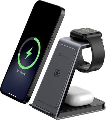 Portronics Freedom Trio 15w 3 in 1 Desktop Wireless Charger for QI ...