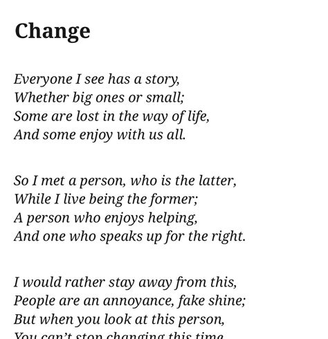 Change - poem | Writing words, Poems, Words