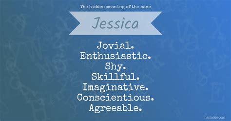 What Does Name Jessica Mean at Allen Stark blog
