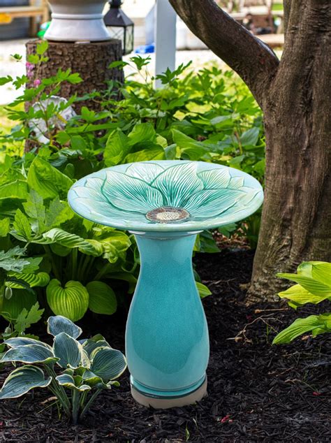Mad Mats Aspen & Fig 22 Inch Ceramic Bird Baths for Outside - Hand ...