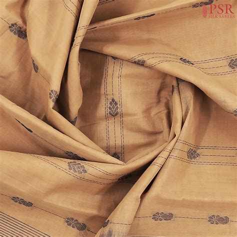 Ginger Tan Kanchi Cotton Saree – PSR Silks