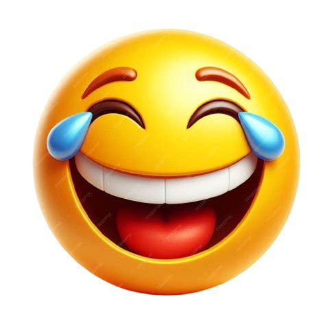 Big Yellow Emoji Smile With Laughing Eyes And A Wide Grin | Premium AI-generated vector