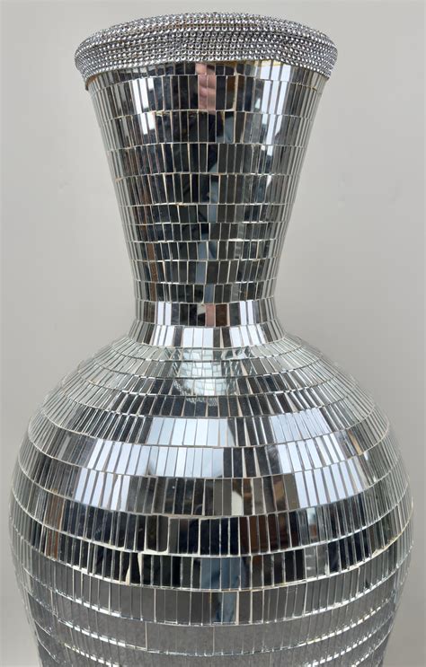 Monumental Art Deco Style Micro Mosaic Mirrored Over Clay Urns, a Pair ...