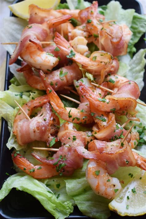 Oven Baked Bacon Wrapped Shrimp - Julia's Cuisine
