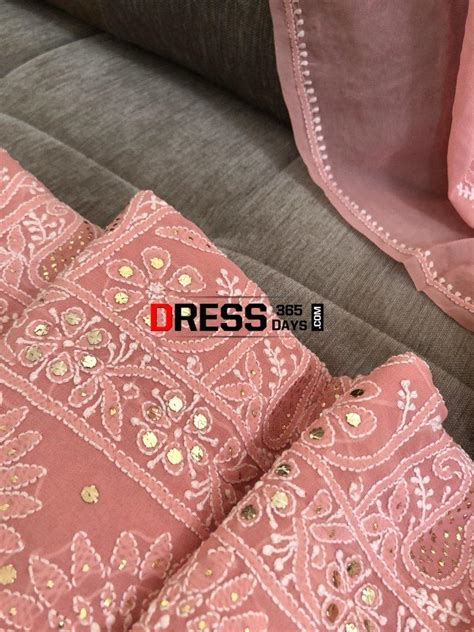 Peach Kamdani & Chikankari Suit – Dress365days