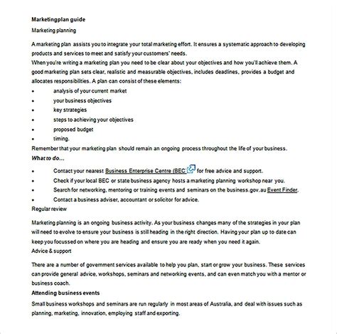 Marketing Plan Outline Example 的图像结果