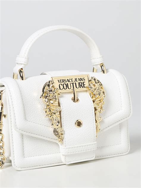 VERSACE JEANS COUTURE: mini bag for women - White | Versace Jeans ...
