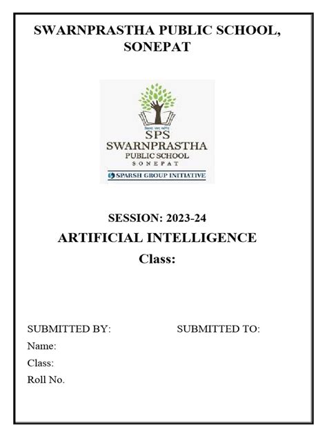 Ai Practical File Cover Page 的图像结果