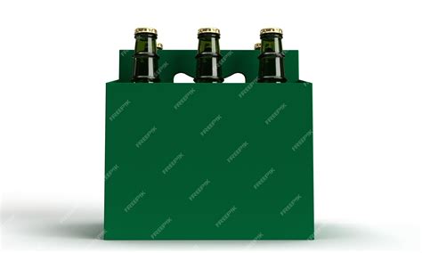 Premium Photo | Bottle green color group object mock up empty blank ...