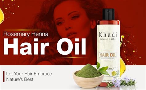 Buy Khadi Natural Herbal Rosemary And Henna Hair Oil | Enriched With ...