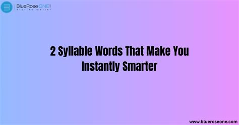 2 Syllable Words That Make You Instantly Smarter