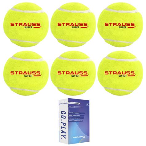 Buy Strauss Cricket Tennis Balls | Light Weight (Soft) | Pack of 6 ...