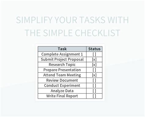 Example of a Simple Checklist 的图像结果