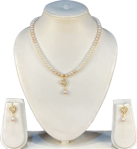 My Pearls Breathtaking Single Line Pink & White 6mm Pearls Set