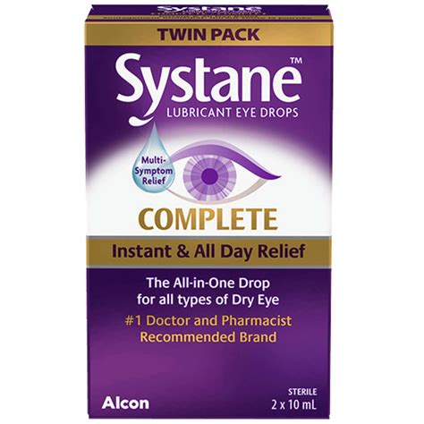 Systane Complete Duo 2x10ml - Advanced Eye Moisturizing Drops for Dry ...
