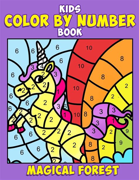 Kids Color By Number Book Magical Forest A Super Cute | Desertcart INDIA