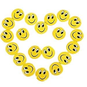 Buy FUNTTOL Big Size 4 cm Smiley Emoji Colourful Expressions Button ...
