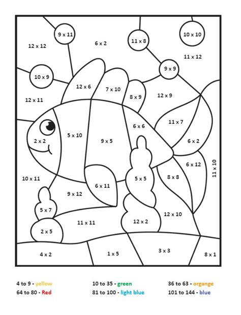 Image result for 3rd Grade Color Math Worksheets Printable