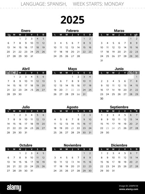 Calendar Numbers In Spanish