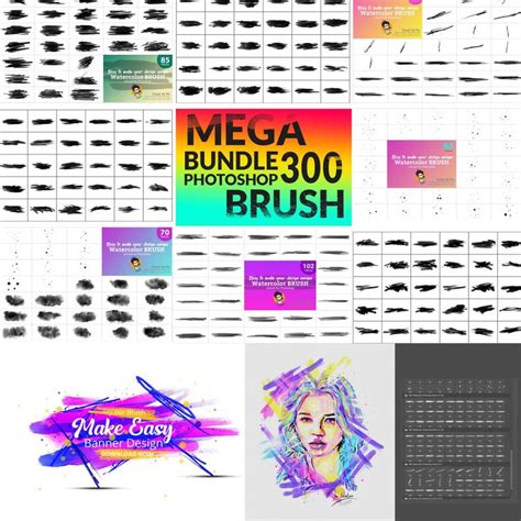 Watercolor Brush Bundle - MasterBundles