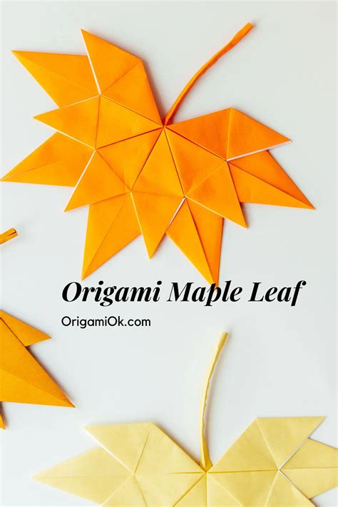 Easy Origami Maple Leaf Origami Maple Leaf With Diagram (model By