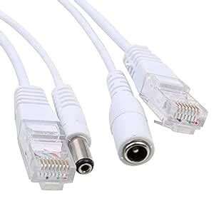 POE Injector Cable for CCTV Cameras Male DC and Male RJ45 to Female ...