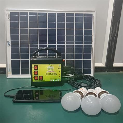 Generic SMARTECH SOLAR HOME LIGHTING SYSTEM, 3x3W DC LED BULBS, 20W ...