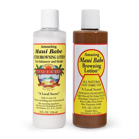 Maui Babe Before and After Browning Lotion 2-Pack | Sun Tan Enhancer ...