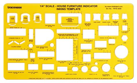 Traceease Architectural Template, House Furniture Indicator Symbols ...