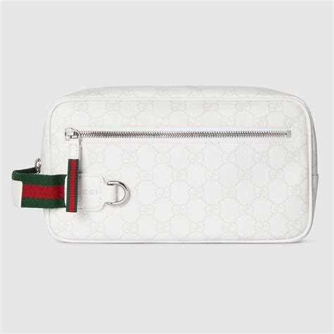 Trousse de toilette GG moyen format en GG Supreme blanc | GUCCI® FR
