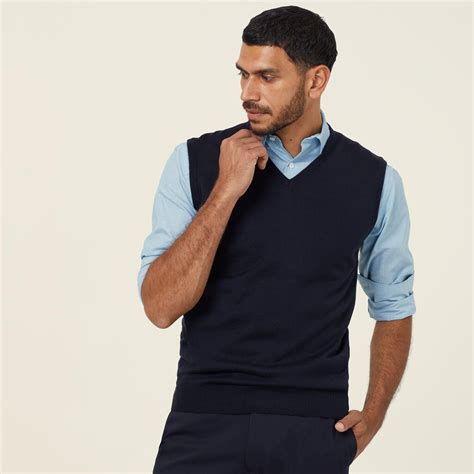 Mens Acrylic V-Neck Vest: Durable and Fashionable Workwear