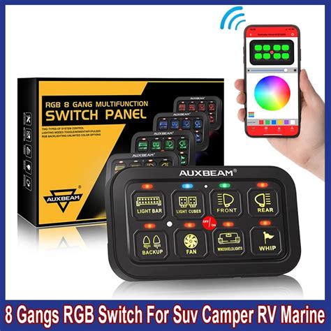 8 Gangs Rgb Switch Panel Led On-off Slim Control Dc 12-24v Power System ...