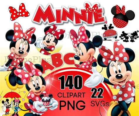 Red Minnie Mouse Head Clip Art
