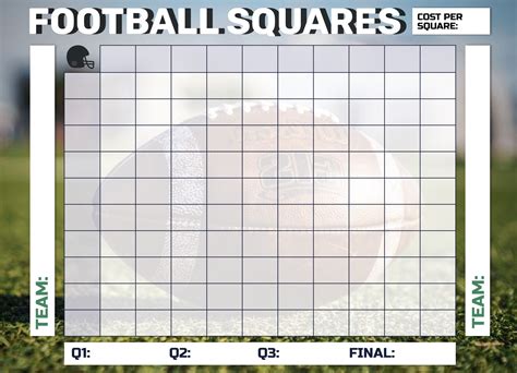 Super Bowl 59 Squares Free Google Docs Template | Superbowl squares ...