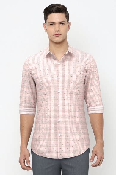 Buy Men Pink Full Sleeves Formal Shirt Online - 656276 | Peter England