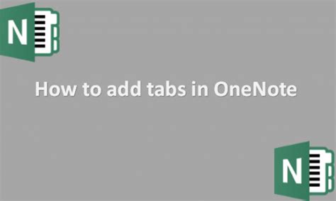 Image result for How to Add Tabs in OneNote