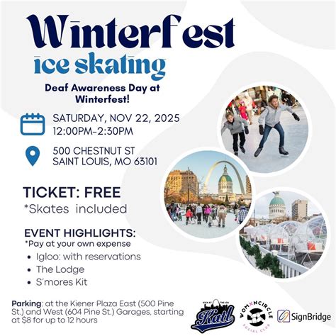 STL Deaf Social: Ice Skating at Winterfest , 500 Kiener Plaza Park, St ...