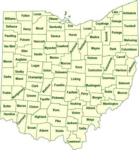 Counties Of Ohio Map | Maps Of Ohio