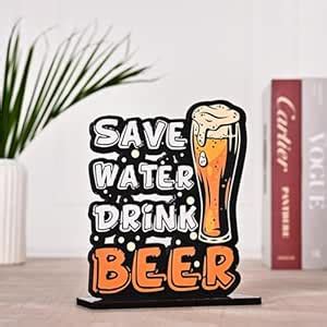 DecorTwist® Wooden Idols and Figurine Decor Save Water Drink Bear ...