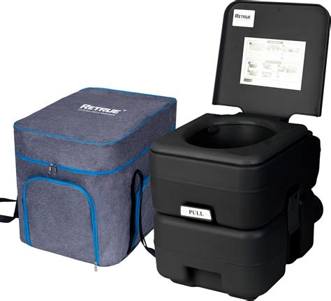 RETRUE Portable Toilet Camping Porta Potty with Brush, 5.3 Gallon Leak ...