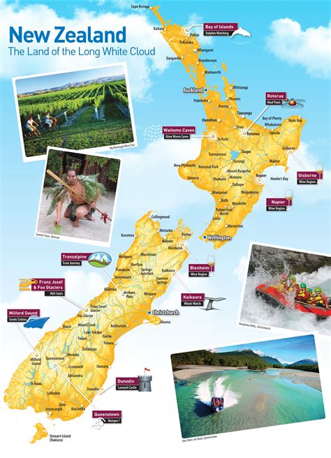 New Zealand Travel Map 的图像结果