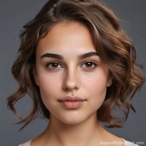 Portrait of a Beautiful Woman with Cleft Chin and Almond Eyes | Stable ...