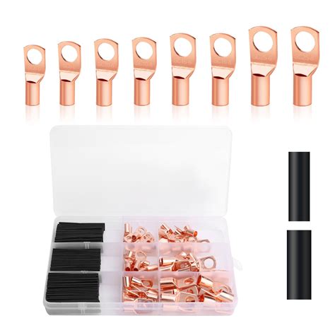 Heat Shrink Tubing & Sleeves 35mm² M10 Tinned Copper Tube Ring Terminal ...