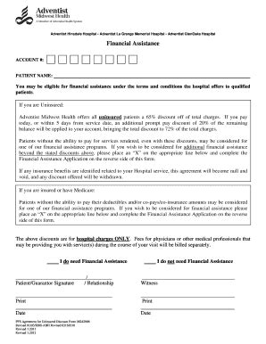Adventist Midwest Health Financial Assistance Application Form - Fill ...