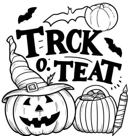 Trick or Treat coloring pages - ColoringLib