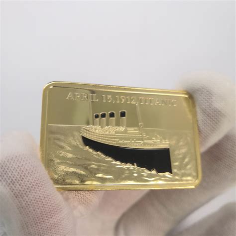 现货 泰坦尼克号镀金条 100周年纪念块 外国金银币收藏艺术品欧洲-阿里巴巴