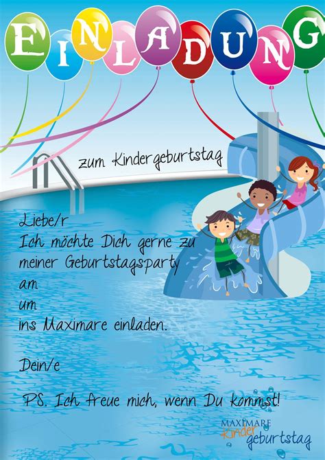Kindergeburtstag Einladung Zum Ausdrucken Kostenlos