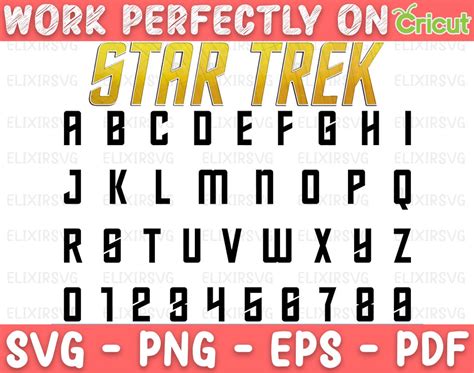 Star Trek Font SVG Star Trek Alphabet Star Trek Letters - Etsy
