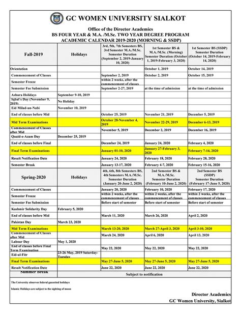 Grand Valley State University Academic Calendar - Printable Word Searches