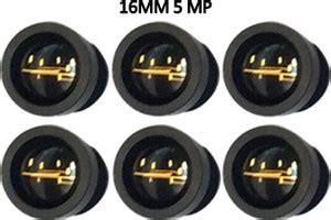 TECRAYS 16MM 5 MP (PACK OF 6) BOARD LENS FOR CCTV CAMERA Standard Prime ...